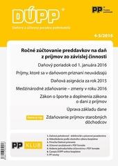 Daňový a účtovný poradca podnikateľa 4,5-2016