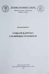 Vybrané kapitoly z európskej integrácie 